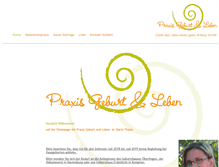 Tablet Screenshot of praxis-geburt-und-leben.de